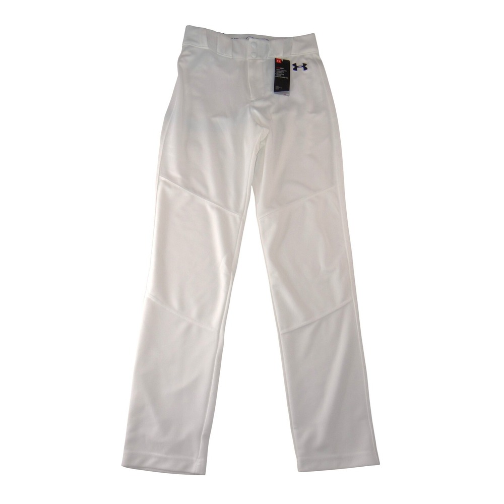 Under Armour HeatGear Mens White Baseball Pants Loose Fit 1317260-100 Small NWT